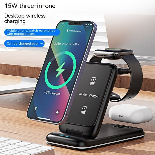 3-in-1 Wireless Charger Foldable Removable Charger